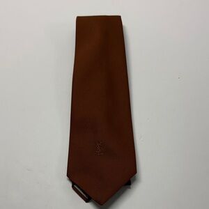 Vintage Yves Saint Laurent Elegant Brown Tie